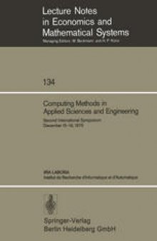 Computing Methods in Applied Sciences and Engineering: Second International Symposium December 15–19, 1975