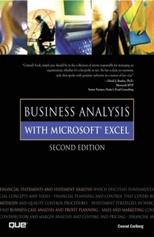 Business Analysis with Microsoft Excel (2nd Edition) (Que-Consumer-Other)