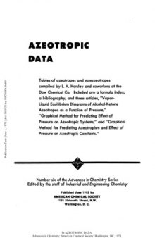 Azeotropic Data: Tables of Azeotropes and Nonazeotropes