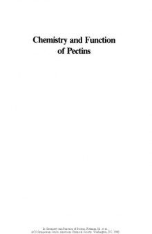 Chemistry and Function of Pectins