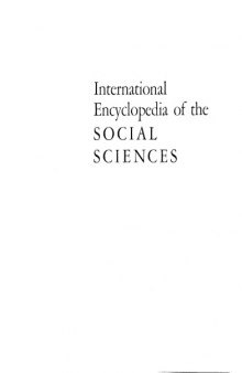 International encyclopedia of the social sciences volume 10