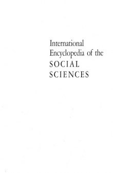 International encyclopedia of the social sciences volume 14