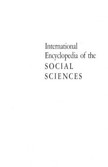International encyclopedia of the social sciences volume 15