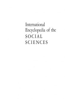 International encyclopedia of the social sciences volume 17