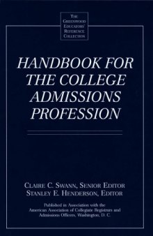 Handbook for the college admissions profession