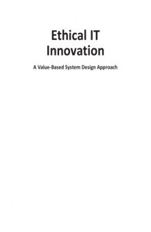 Ethical IT innovation : a value-based system design approach