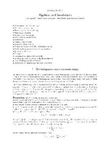 Algebras and Involutions(en)(40s)