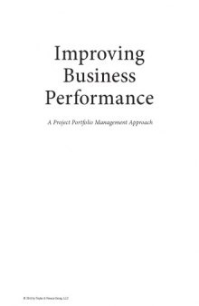 Improving business performance : a project portfolio management approach