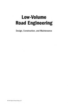 Low-volume road engineering : design, construction, and maintenance