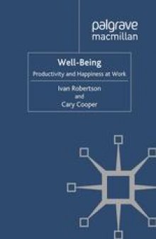 Well-Being: Productivity and Happiness at Work