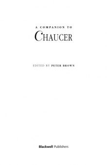A companion to Chaucer