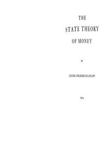 The State Theory of Money 