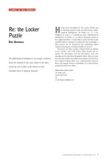 [Journal] The Mathematical Intelligencer. Vol. 32. No 2