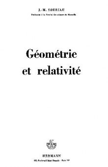 Geometrie et relativite