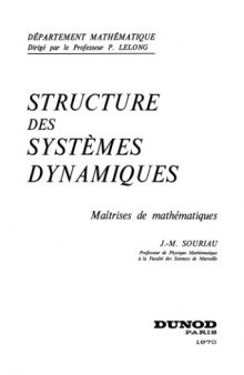 Structure des systemes dynamiques