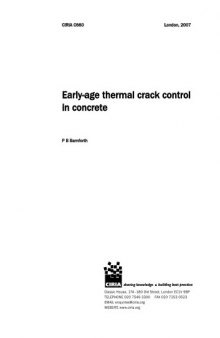 Early-age thermal crack control in concrete