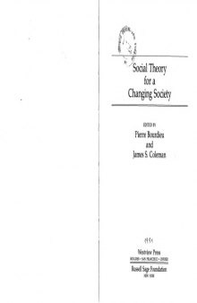 Social Theory for a Changing Society