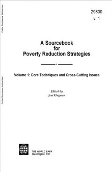 A Sourcebook for Poverty Reduction Strategies (2 Vol. Set)