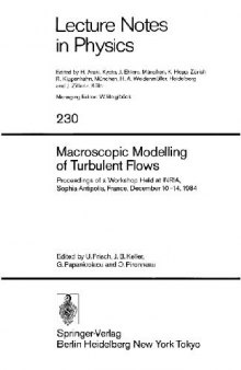 Macroscopic Modelling of Turbulent Flows
