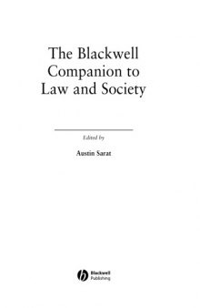 The Blackwell Companion to Law and Society