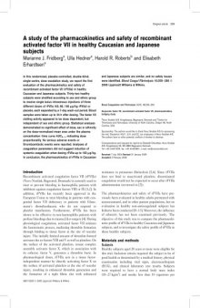 A study of the pharmacokinetics and safety of recombinant activated factor VII in healthy Caucasian and Japanese subjects