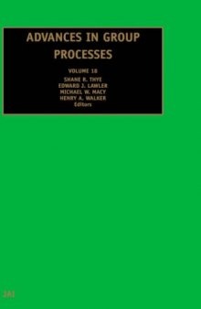Advances in Group Processes, Vol. 18