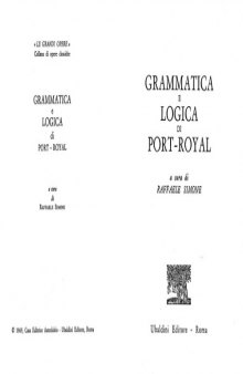 Grammatica e logica di Port-Royal