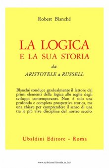 La logica e la sua storia da Aristotele a Russell