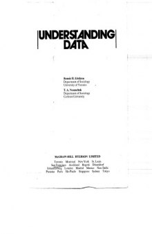 Understanding Data (McGraw-Hill Ryerson series in Canadian sociology)