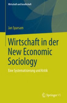 Wirtschaft in der New Economic Sociology: Eine Systematisierung und Kritik