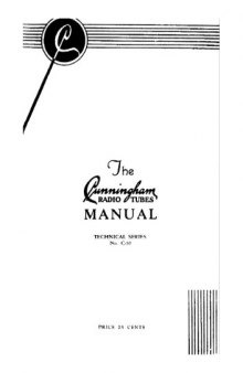 Cunningham radio tubes manual