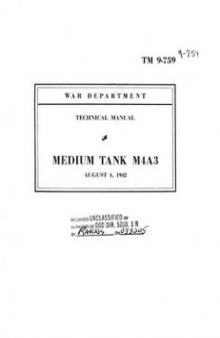 Medium Tank M4A3 (Technical manuals 9-759)