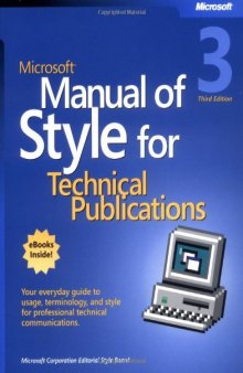 Microsoft Manual of Style for Technical Publications, 3rd edition