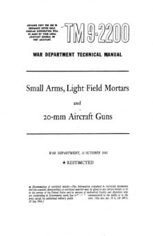 Small arms, light field mortars, and 20-mm aircraft guns