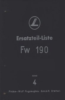 Technical Manual - Armaments - FW-190 fighter (Ersatzteil-liste)