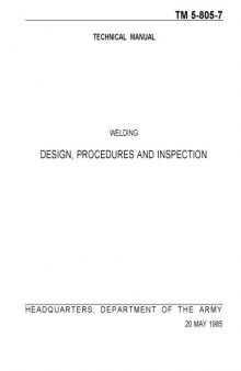 Welding, design, procedures and inspection