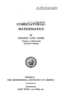 Combinatorial mathematics