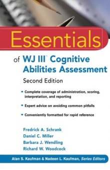 Essentials of WJ III Cognitive Abilities Assessment
