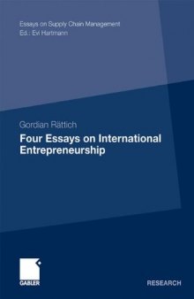 Four Essays on International Entrepreneurship  