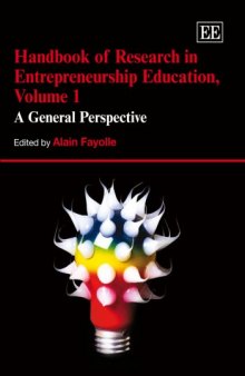 Handbook of Reseach in Entrepreneurship Education: A General Perspective (Elgar Original Reference)