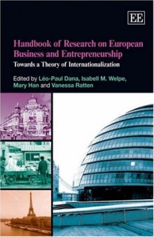 Handbook of Research on European Business and Entrepreneurship: Towards a Theory of Internationalization (Elgar Original Reference)