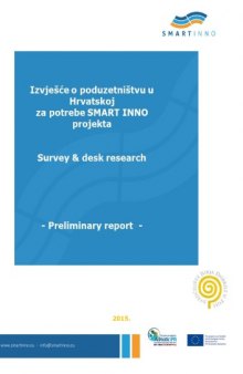 Izvješće o poduzetništvu u Hrvatskoj za potrebe SMART INNO projekta - Report on entrepreneurship in Croatia for the SMART INNO project