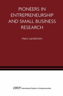 Pioneers in Entrepreneurship and Small Business Research 