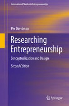 Researching Entrepreneurship: Conceptualization and Design