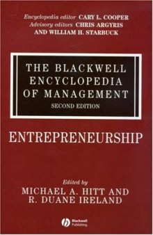 The Blackwell Encyclopedia of Management, Entrepreneurship (Blackwell Encyclopaedia of Management) (Volume 3)