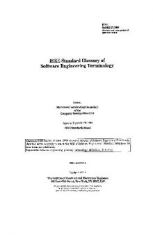 IEEE Standard Glossary of Software Engineering Terminology