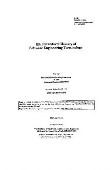 IEEE Std 610.121990 IEEE Standard Glossary of Software Engineering Terminology