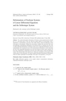 Deformation of Fuchsian Systems of Linear Differential Equations and the Schlesinger System