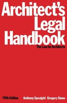 Architect's Legal Handbook. The Law for Architects