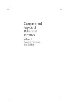 Computational Aspects of Polynomial Identities, Volume l: Kemer’s Theorems